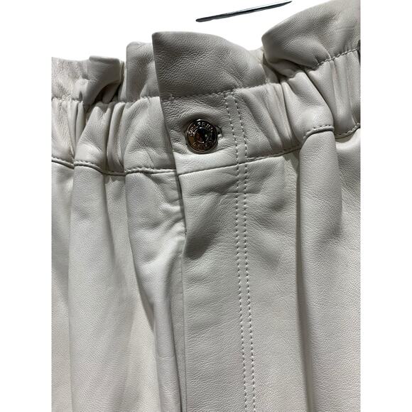 GRLFRND Leather Shorts SZ large white shorts NWOT‎ - Picture 4 of 6